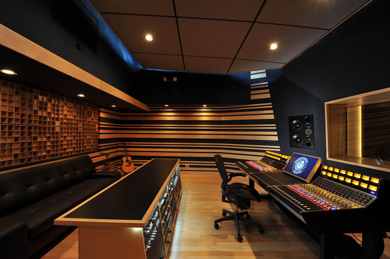 Recording studio console clean
